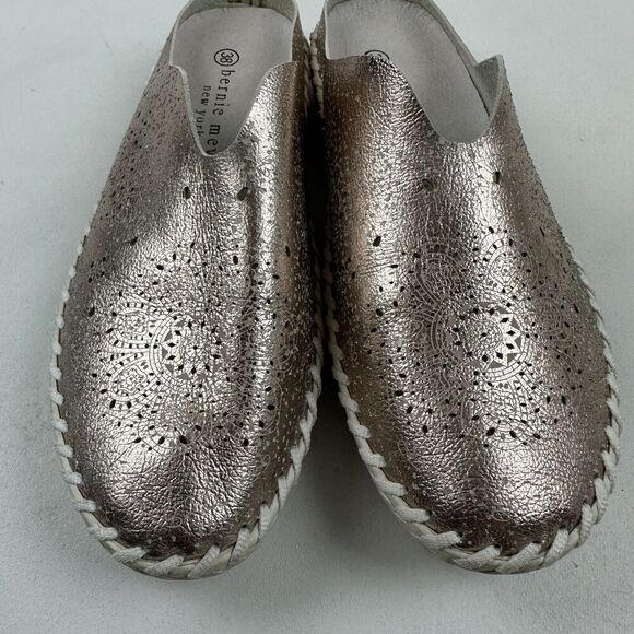 Bernie Mev New York TW168 Rose Gold Metallic Mule Slip On Size 38 (7.5-8) - Picture 10 of 11